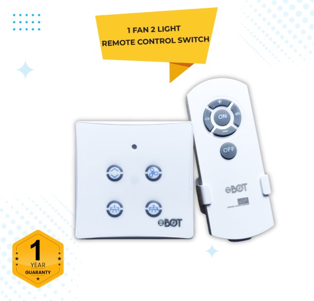 Fan And Light Remote Control Switch (টাচ+রিমোট সহ)